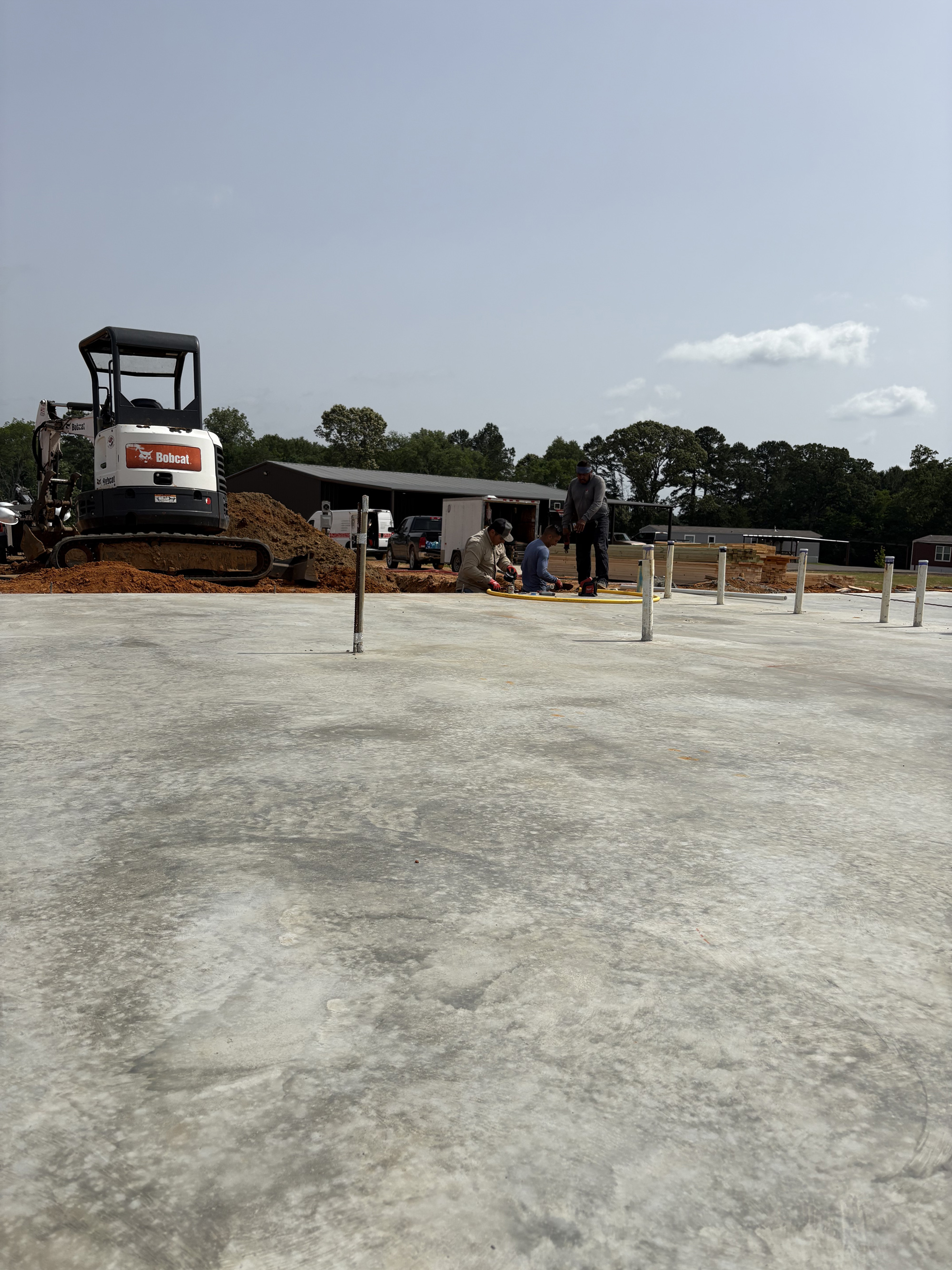 Gas lines for a new construction build are shown, installed by Crawford Plumbing, HVAC & Sheet Metal.